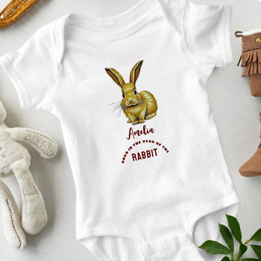 Geboren in het jaar van Rabbit 2023 New Baby Romper