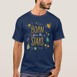 Geboren in het ontwerp van het sterrenconcept t-shirt