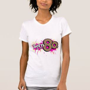 Geboren in het t-shirt van 80 dames met een roze l