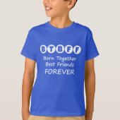 Geboren in het T-shirt van BFF Boys voor tweelinge (Voorkant)