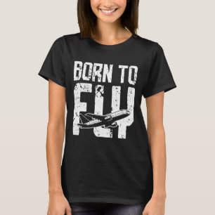 Geboren in het vliegvliegtuig t-shirt