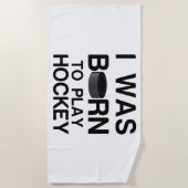 Geboren in hockey strandlaken (Voorkant)