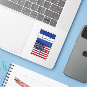 Geboren in Honduras, behoort Amerika toe Sticker (Laptop met iPhone)