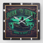Geboren in Hunt Vierkante Klok (Voorkant)