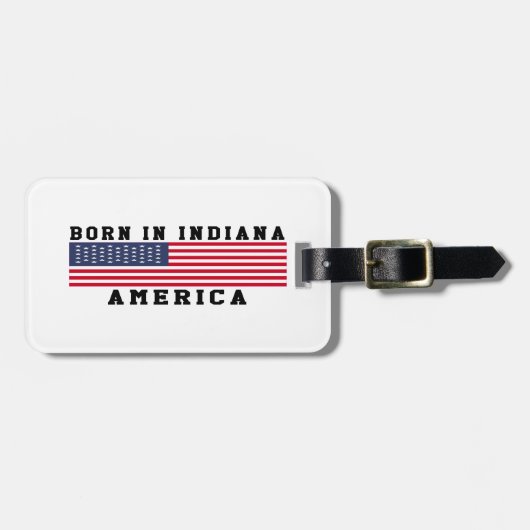 Geboren in Indiana Bagagelabel (Voorkant horizontaal)
