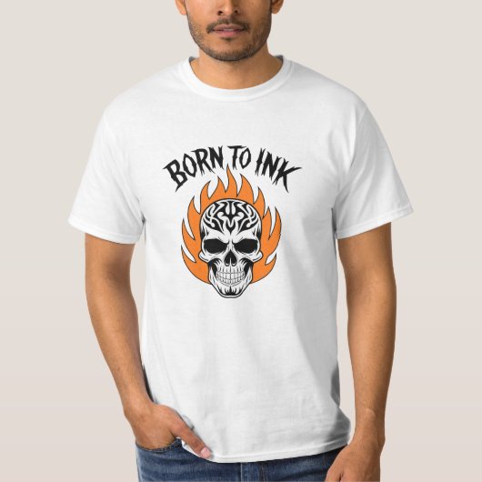 Geboren in inkt t-shirt (Voorkant)