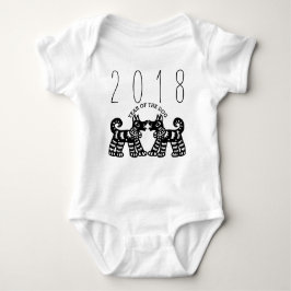 Geboren in Jaar van de Dog 2018 Baby Romper