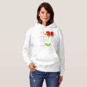 Geboren in januari Birthstone Garnet Hoodie (Voorkant volledig)