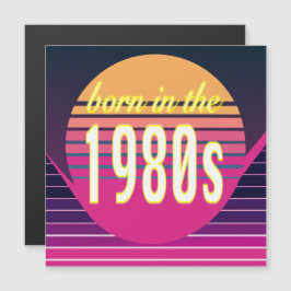 Geboren in jaren 80, Millennials, Gen X, Geboortej Magnetische Uitnodiging