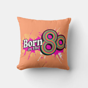 Geboren in jaren 80 retro perzikkussen kussen