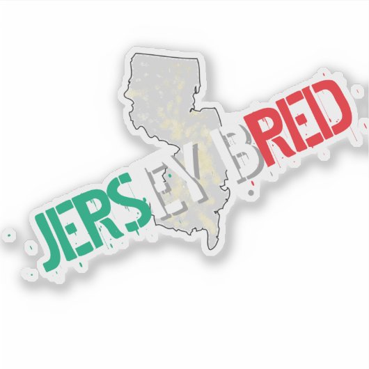 GEBOREN IN JERSEY (Italiaans) Sticker (Voorkant)
