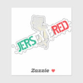 GEBOREN IN JERSEY (Italiaans) Sticker (Vel)