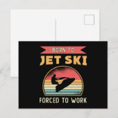 Geboren in Jet Ski Jet Skiing Water Sports Jetski Briefkaart (Voorkant / Achterkant)