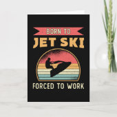 Geboren in Jet Ski Jet Skiing Water Sports Jetski Kaart (Voorkant)