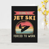 Geboren in Jet Ski Jet Skiing Water Sports Jetski Kaart (Gele Bloem)