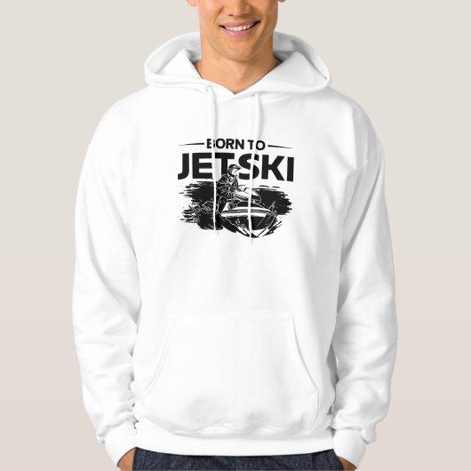 Geboren in Jetski Water Sports Jet Ski Jet Skiing Hoodie (Voorkant)