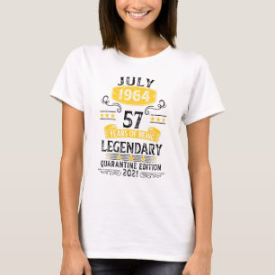 Geboren in juli 1964, 57 jaar oud op geboortedag L T-shirt
