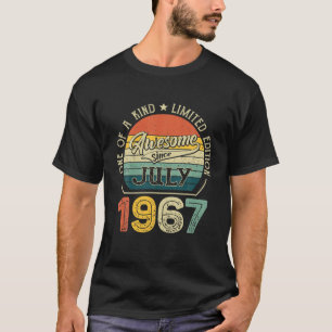 Geboren in juli 1967 54 jaar T-shirt Vintage 54e v