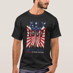Geboren in juli 1967 54e quarantaine Bithday uit 1 T-shirt