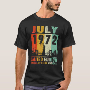 Geboren in juli 1972 Limited Edition 49th Birthday T-shirt
