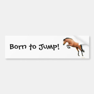 Geboren in Jump Equestrian Bumpersticker