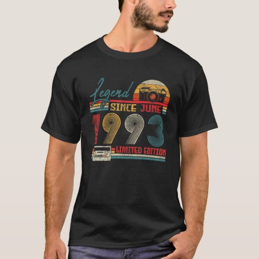 Geboren in juni 1993 Legend sinds juni 1993 28 jaa T-shirt (Voorkant)