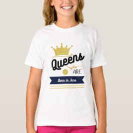 Geboren in juni - Gold Crown Verjaardag Ontwerp vo T-shirt