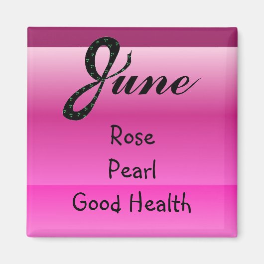 Geboren in juni magneet (Voorkant)