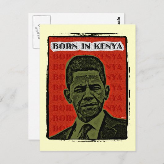 Geboren in Kenia Briefkaart (Voorkant / Achterkant)