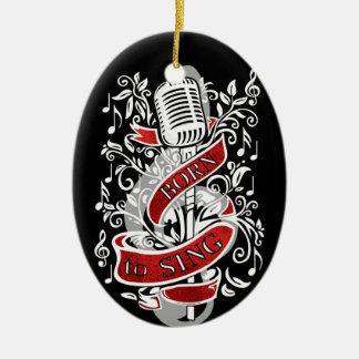 Geboren in kerstversiering keramisch ornament