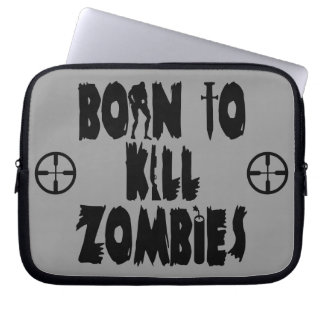 Geboren in Kill Zombies Laptop Sleeve