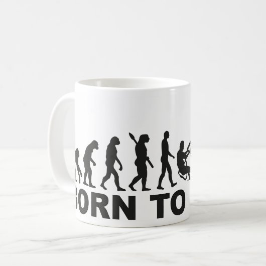 Geboren in kitesurf koffiemok (Voorkant links)