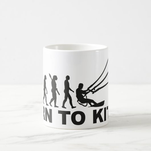 Geboren in kitesurf koffiemok (Center)