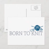 Geboren in Knit Briefkaart (Voorkant / Achterkant)