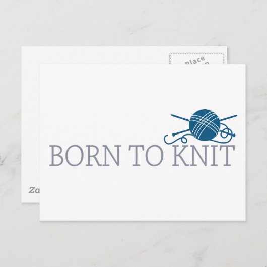 Geboren in Knit Briefkaart (Voorkant / Achterkant)