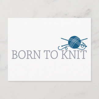 Geboren in Knit Briefkaart