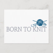 Geboren in Knit Briefkaart (Voorkant)