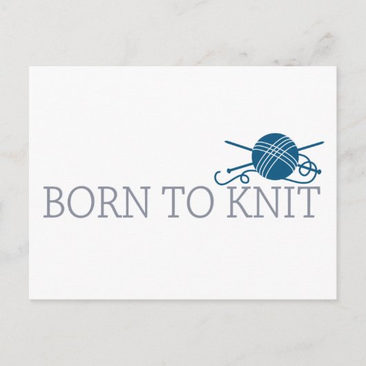 Geboren in Knit Briefkaart (Voorkant)