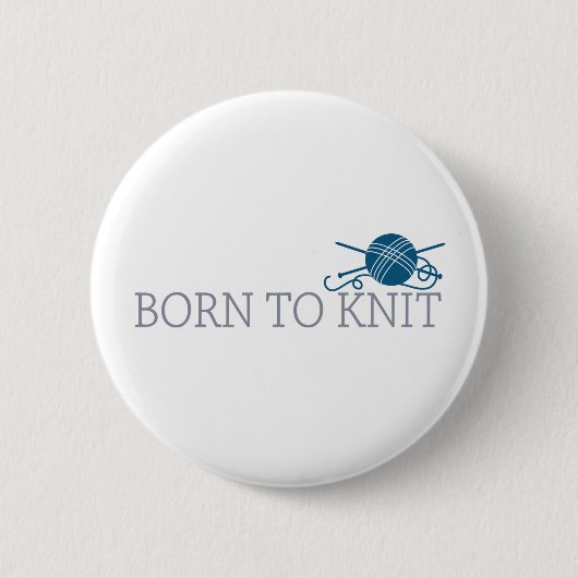 Geboren in Knit Ronde Button 5,7 Cm (Voorkant)