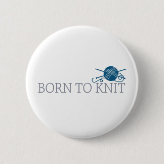 Geboren in Knit Ronde Button 5,7 Cm