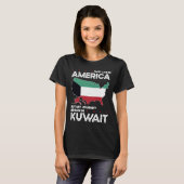 Geboren in Koeweit - Amerikaans staatsburgerschap T-shirt (Voorkant volledig)