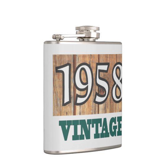 Geboren in kolf van 1958 heupfles (Rechts)