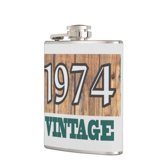 Geboren in kolf van 1974 heupfles (Links)