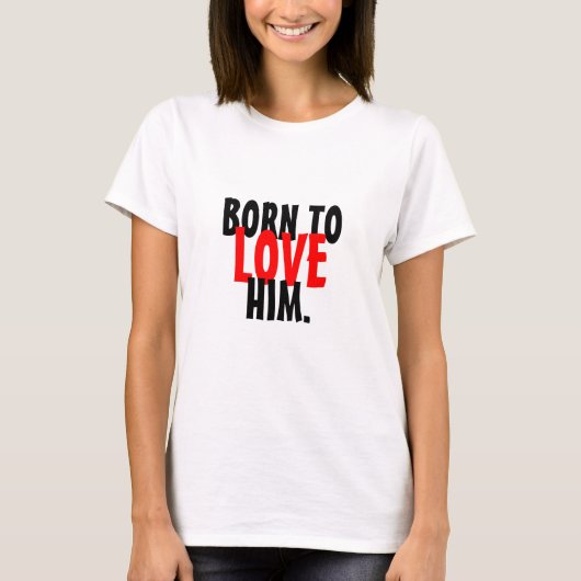 Geboren in Love Couple Shirten T-shirt (Voorkant)