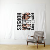 Geboren in Love Horses Wandkleed (In Situ (horizontaal))