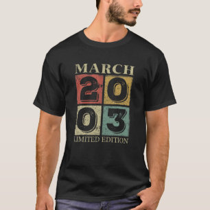 Geboren in maart 1973 48 jaar T-shirt Vintage 48th
