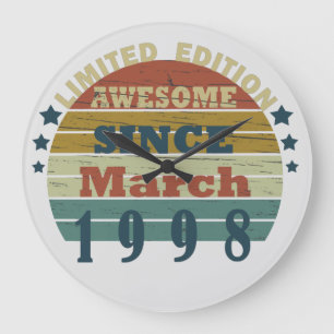 geboren in maart 1998  verjaardag grote klok