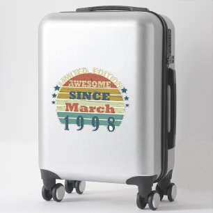 geboren in maart 1998  verjaardag sticker