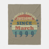 geboren in maart 1999  verjaardag fleece deken (Voorkant)