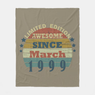 geboren in maart 1999  verjaardag fleece deken